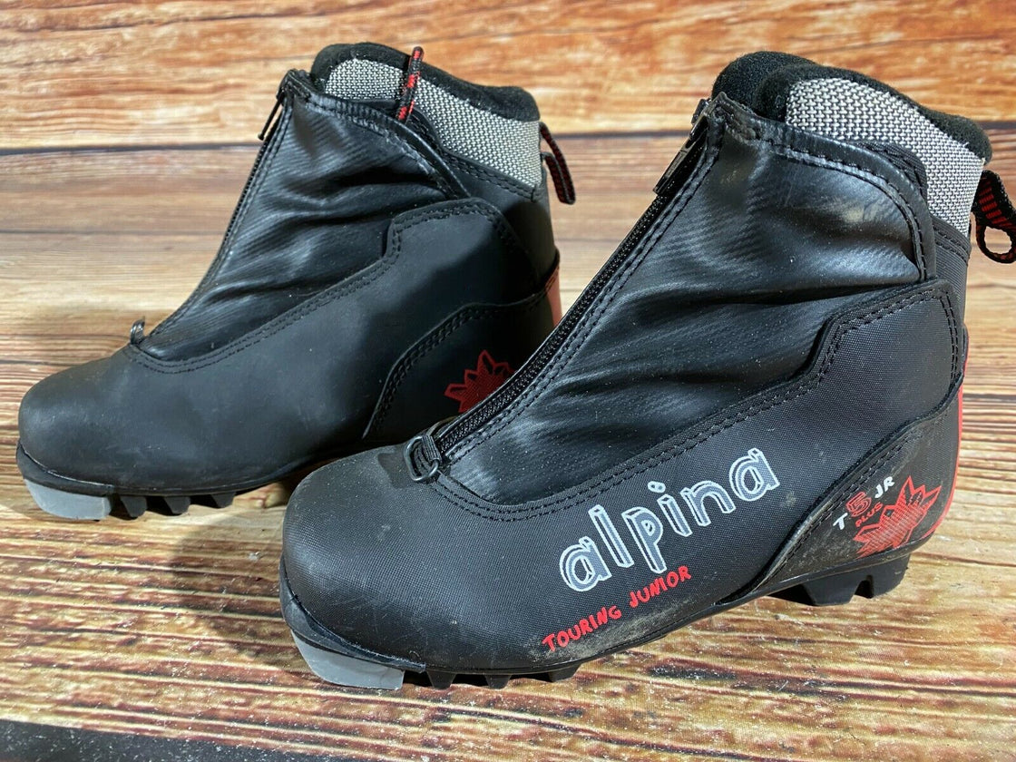 Alpina T5jr Kids Nordic Cross Country Ski Boots Size EU32 US1.5 for NNN A-186