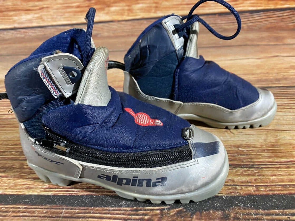 Alpina 311 Kids Nordic Cross Country Ski Boots Size EU30 US12 NNN A-509