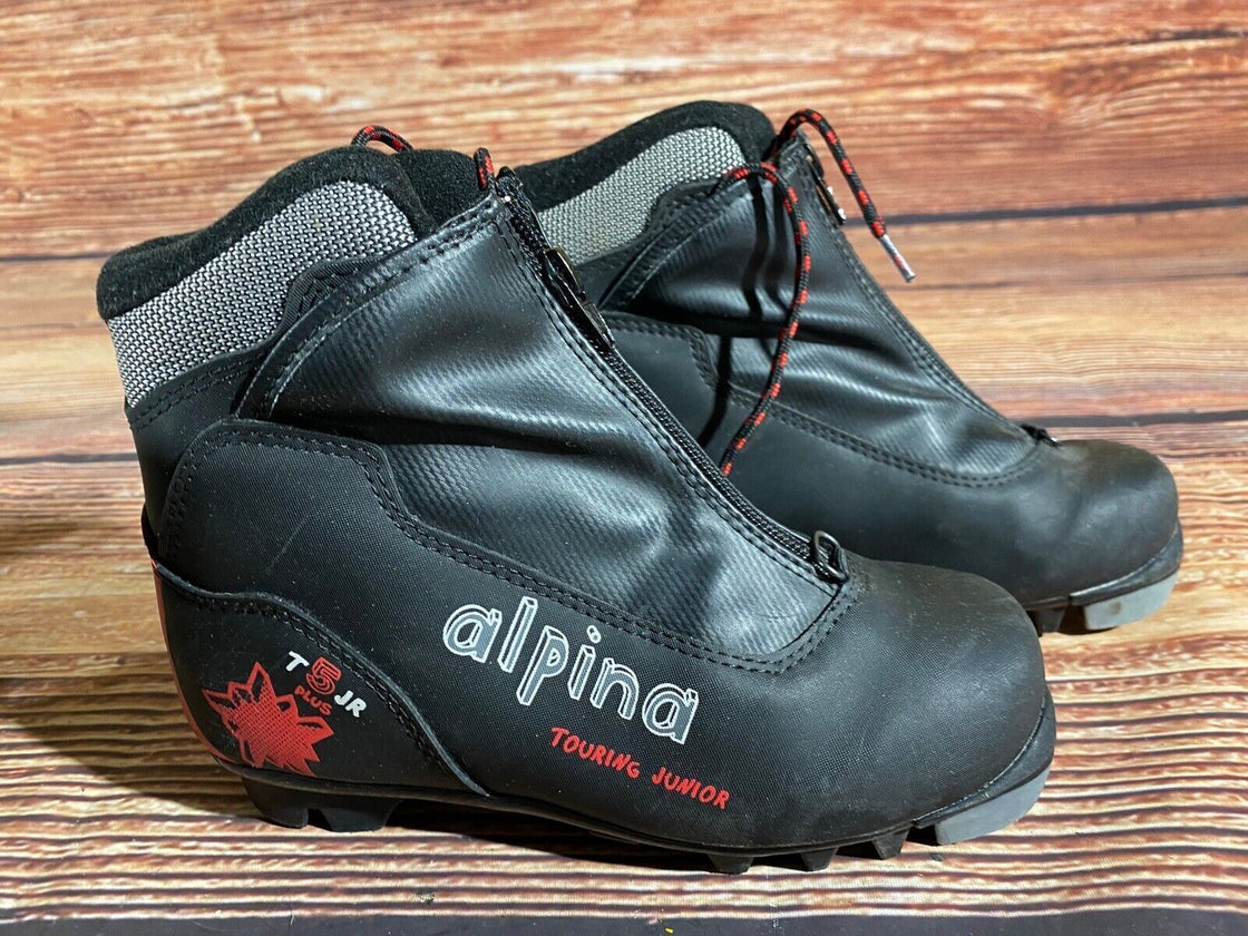 Alpina T5plus Kids Nordic Cross Country Ski Boots Size EU34 US3 NNN A-1315