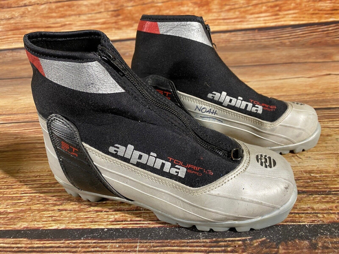 Alpina ST10j Nordic Cross Country Ski Boots Kids Size EU35 US3.5 for NNN A-604