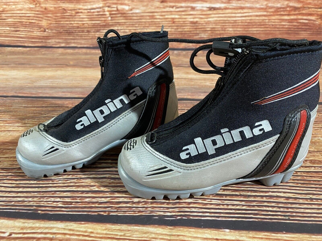 Alpina ST10jr Kids Nordic Cross Country Ski Boots Size EU29 US11 NNN A-1149