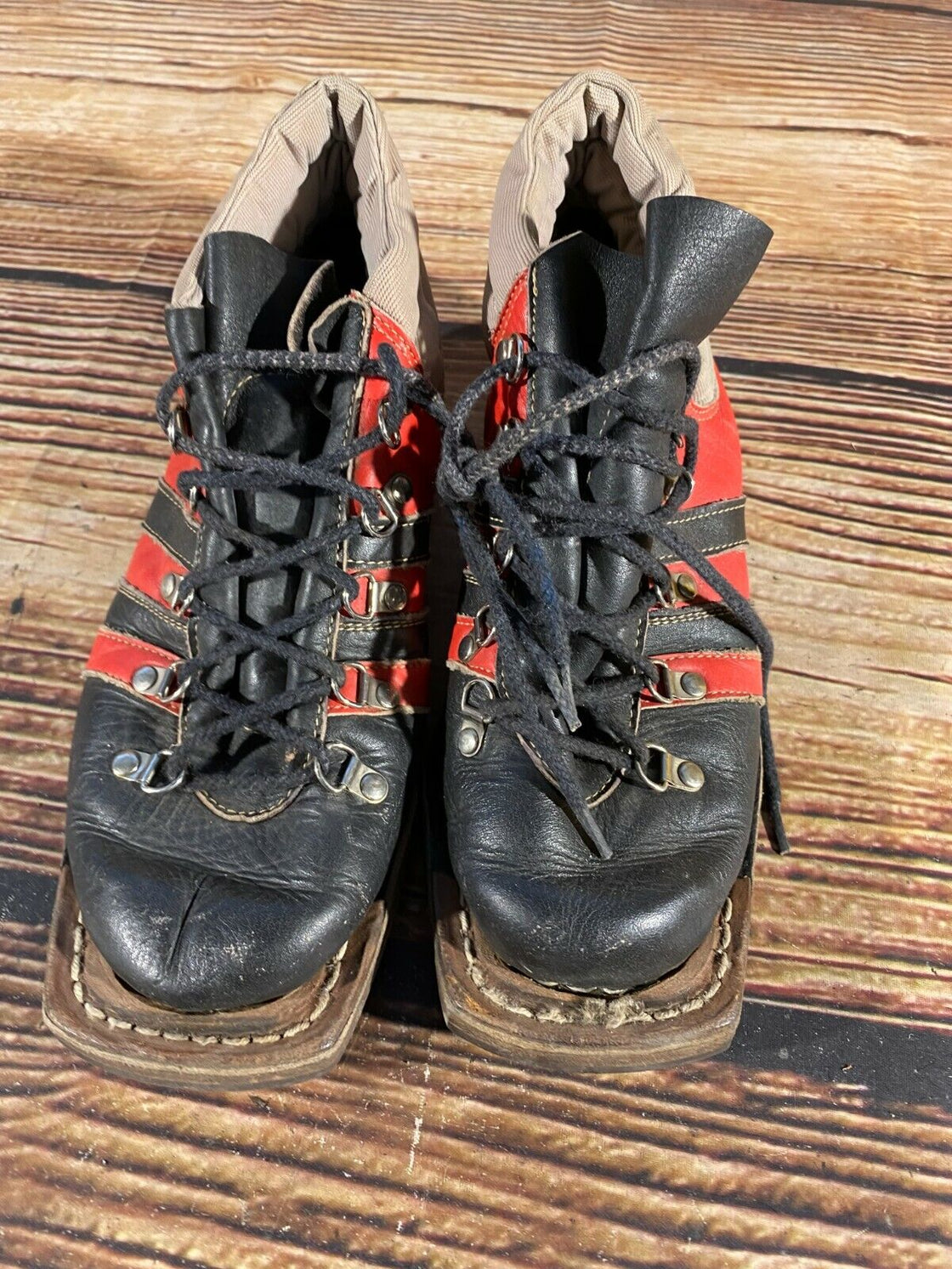 RENNSTEIG Vintage Cross Country Ski Boots Kandahar Old Cable Bindings EU36 US4