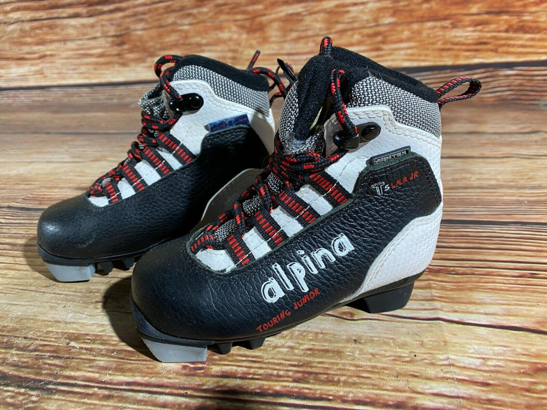 Alpina T5Plus Kids Nordic Cross Country Ski Boots Size EU25 US8.5 for NNN A-396