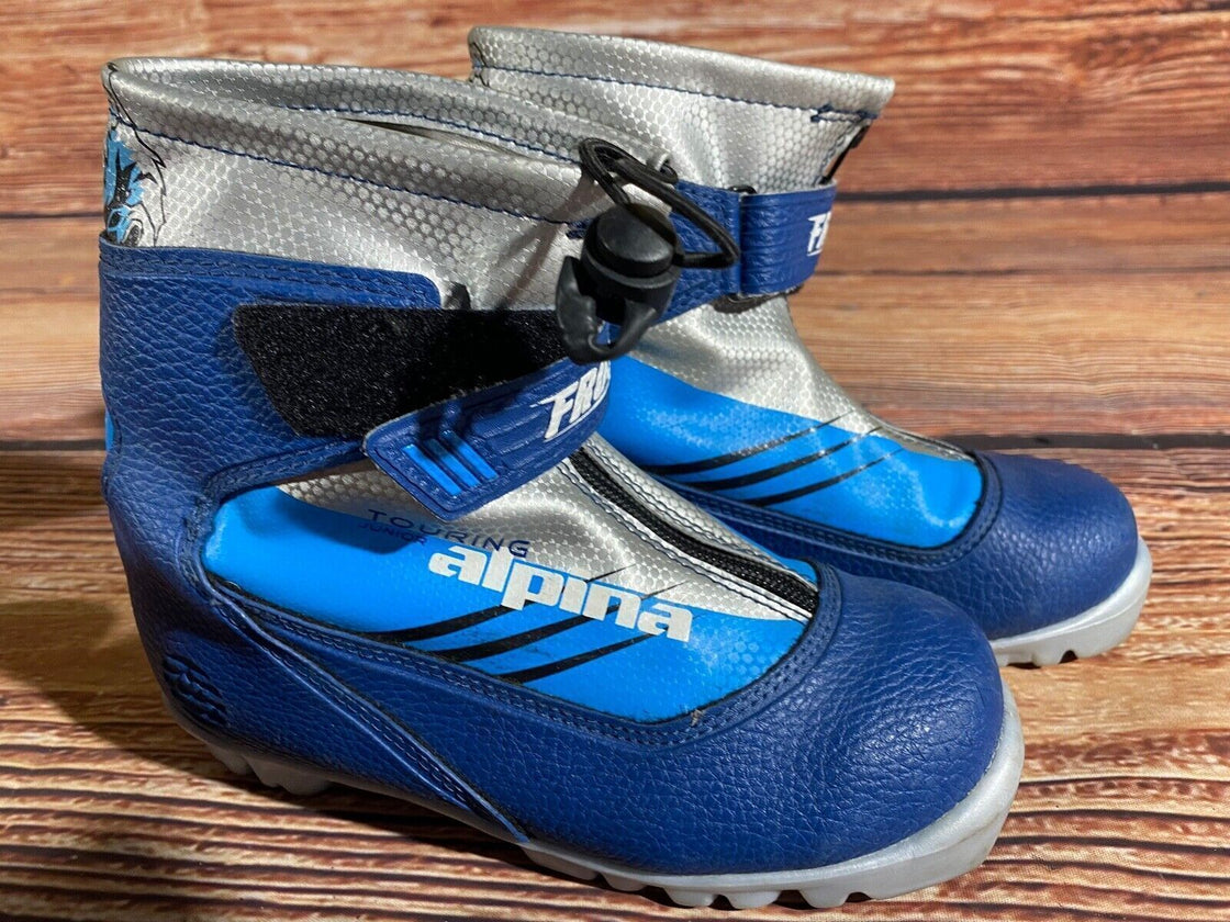 Alpina Frost Kids Nordic Cross Country Ski Boots Size EU34 US3 NNN A-1196