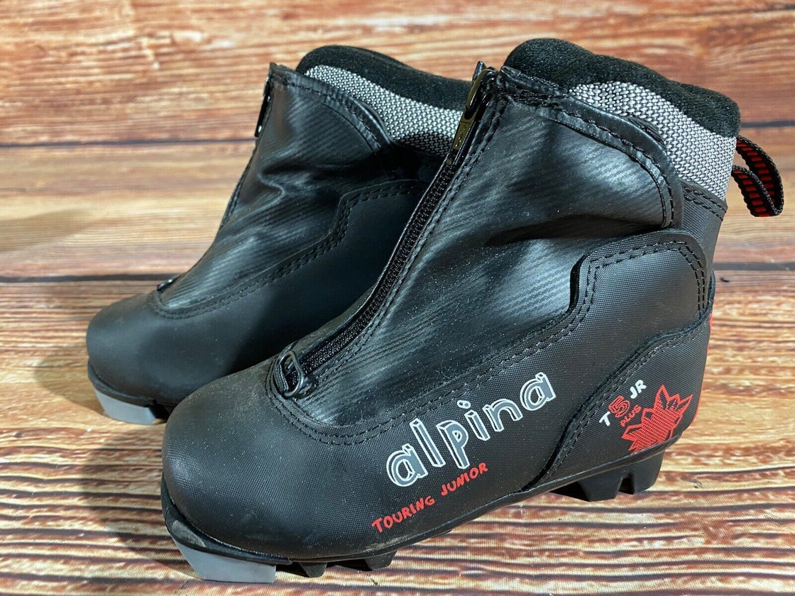 Alpina T5jr Kids Nordic Cross Country Ski Boots Size EU28 US10.5 NNN A-1168