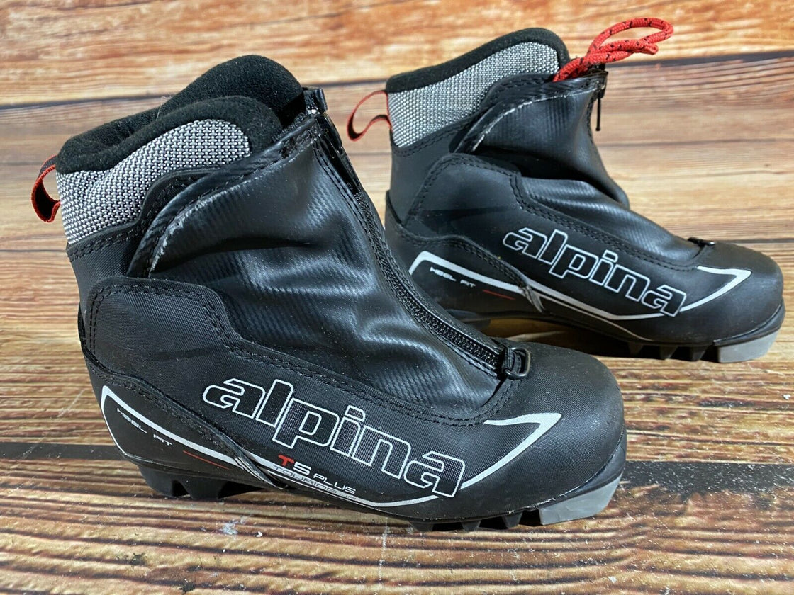 Alpina T5plus Kids Nordic Cross Country Ski Boots Size EU31 US12.5 for NNN A-379