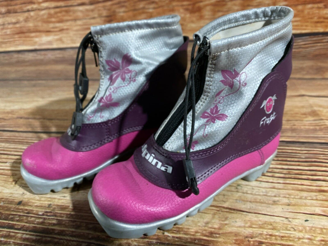 Alpina Frost Nordic Cross Country Ski Boots Kids Size EU32 US1.5 for NNN A-461