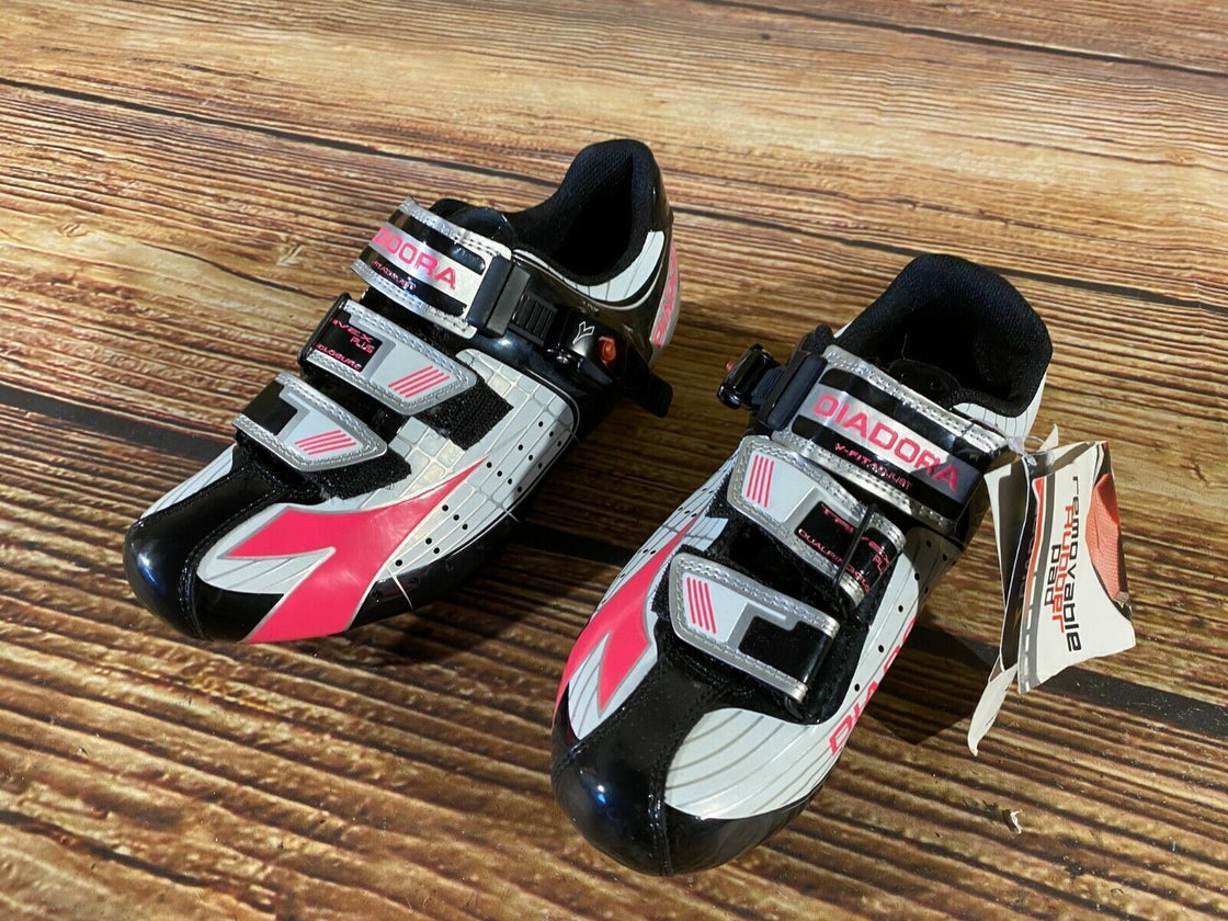 DIADORA Trivex Road Cycling Shoes Bicycle Shoes Ladies Size EU38 US7 NEW