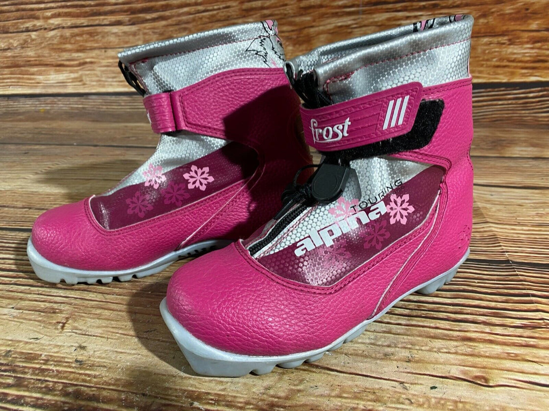 Alpina Frost Kids Nordic Cross Country Ski Boots Size EU34 US3 for NNN A-218