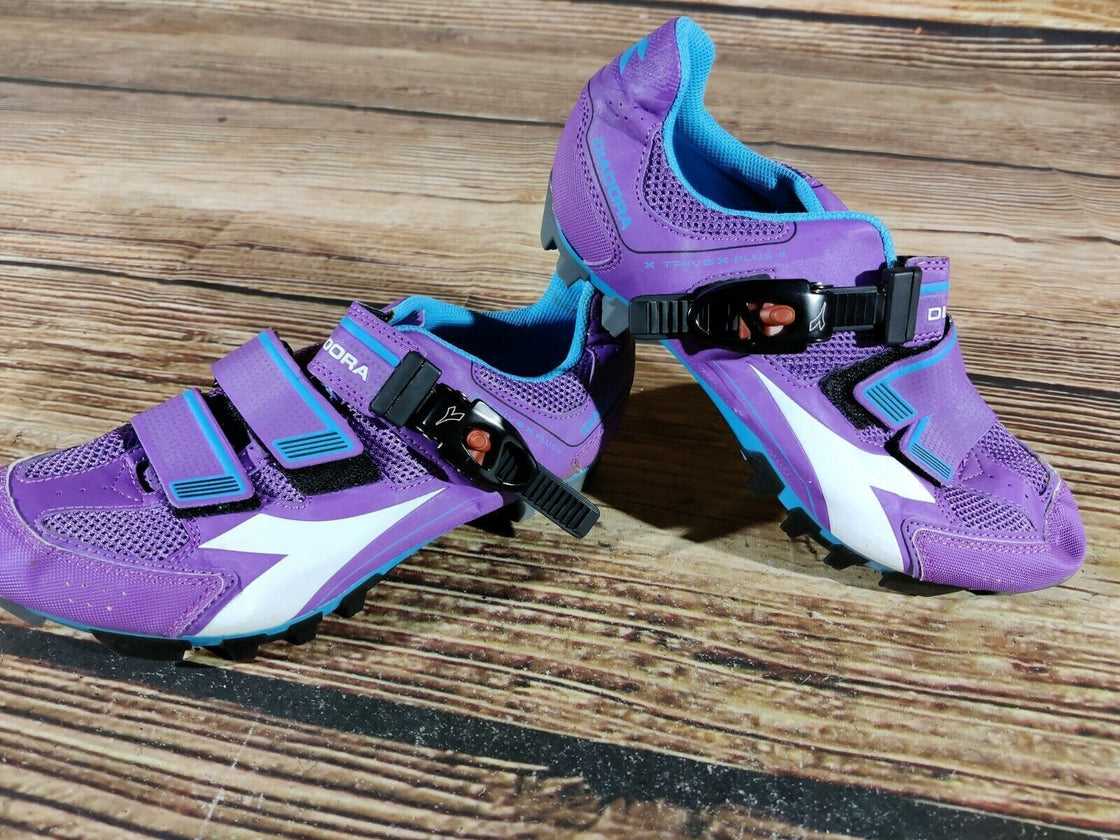 DIADORA X-Trivex Cycling MTB Shoes Mountain Bike Boots 2 Bolts Ladies EU38 US7