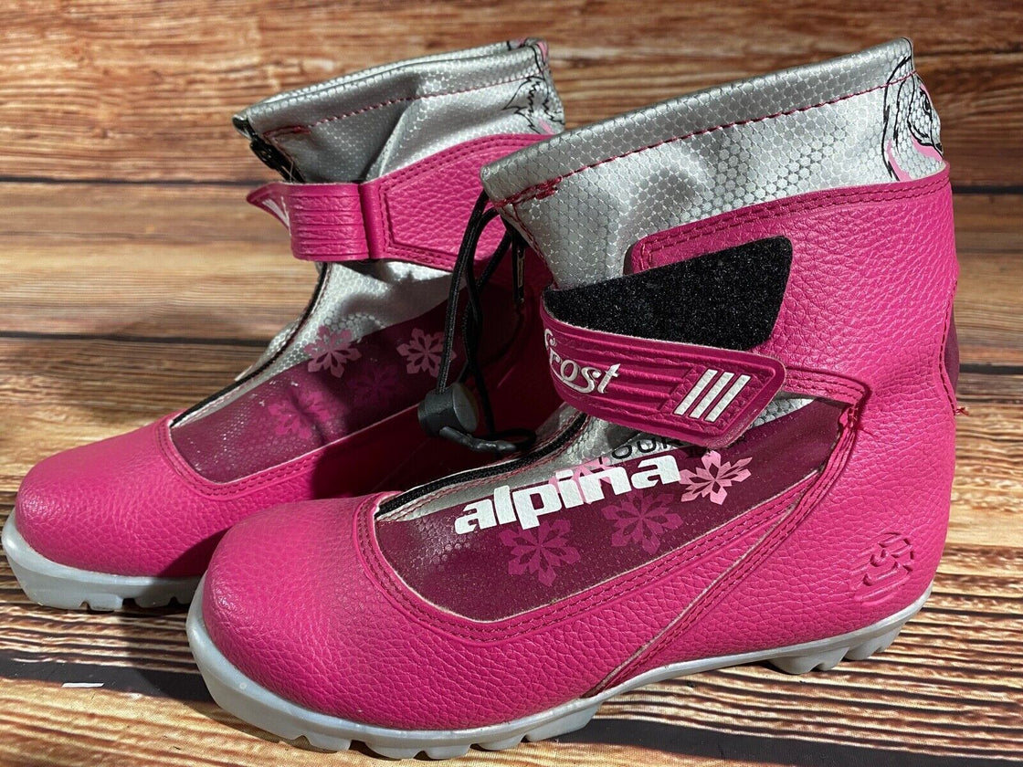 Alpina Frost Kids Nordic Cross Country Ski Boots Size EU36 US4.5 NNN A-1188