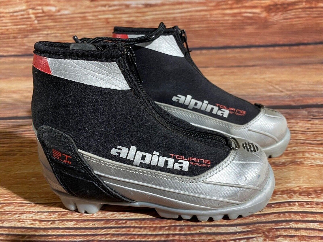 Alpina ST10jr Kids Nordic Cross Country Ski Boots Size EU28 US10.5 NNN A-1217