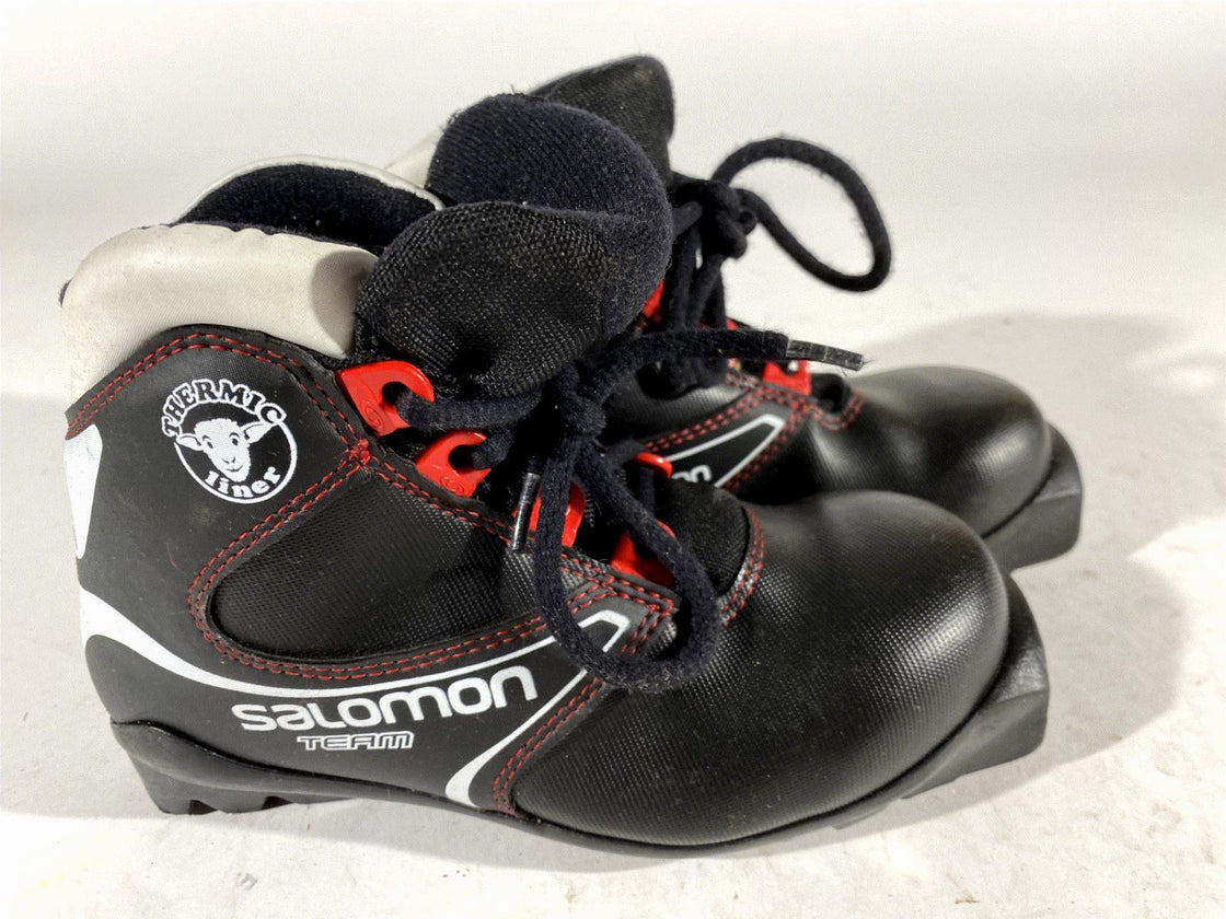 Salomon Kids Nordic Cross Country Ski Boots Size EU31.5 US13K SNS Profil S117