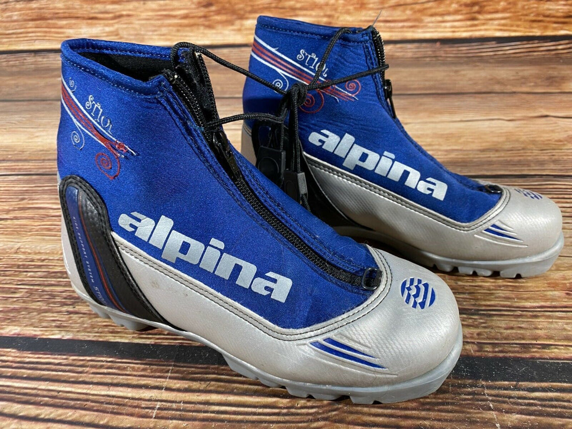 Alpina ST10L Nordic Cross Country Ski Boots Size EU35 US3.5 NNN