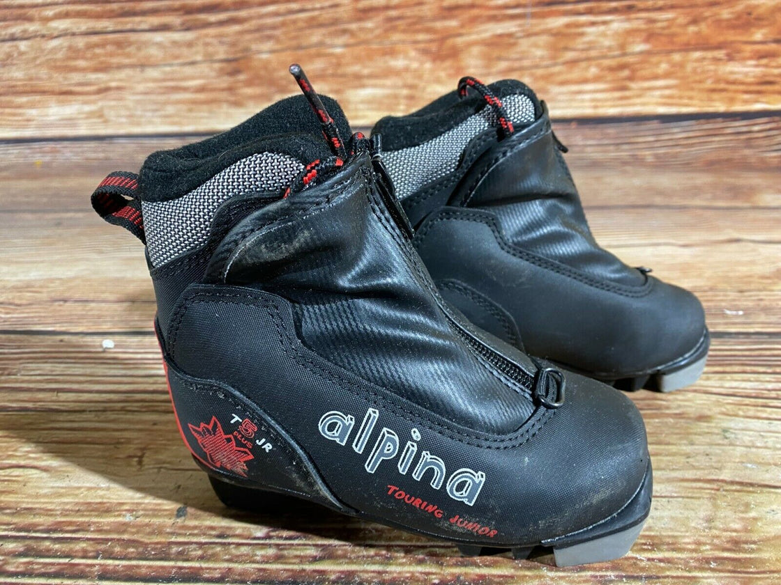 Alpina T5jr Kids Nordic Cross Country Ski Boots Size EU26 US9 for NNN A-234