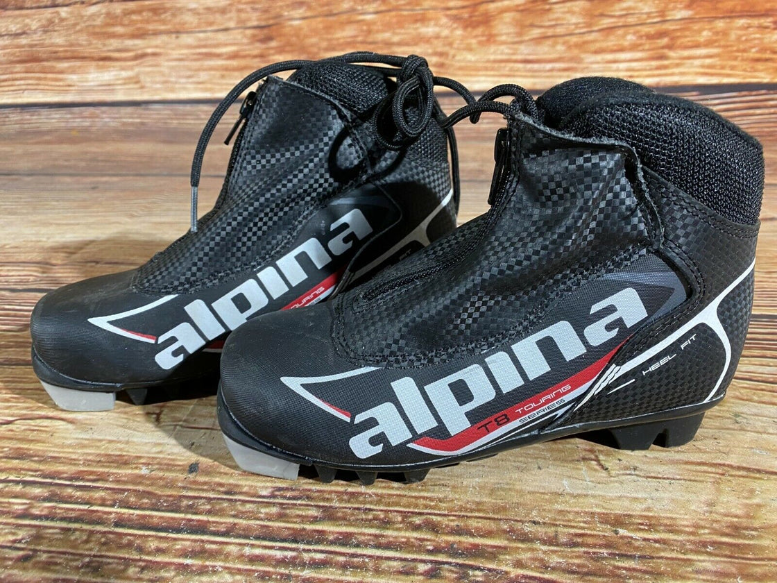 Alpina T8 Kids Nordic Cross Country Ski Boots Size EU32 US1.5 for NNN A-308