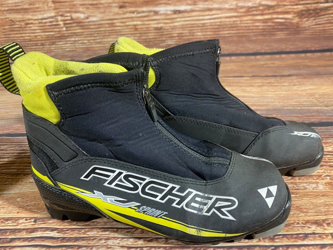 Fischer XJ Sprint Kids Nordic Cross Country Ski Boots Size EU36 US4.5 NNN F-431