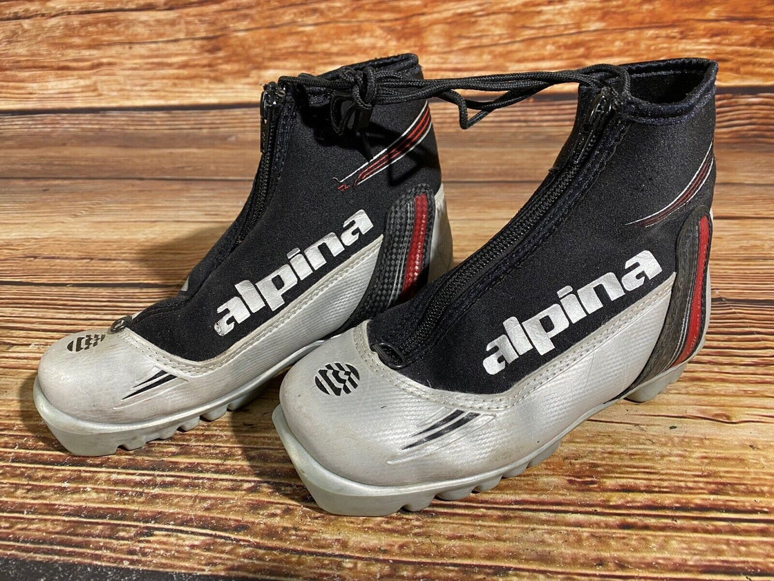 Alpina ST10 Kids Nordic Cross Country Ski Boots Size EU33 US3 for NNN A-558