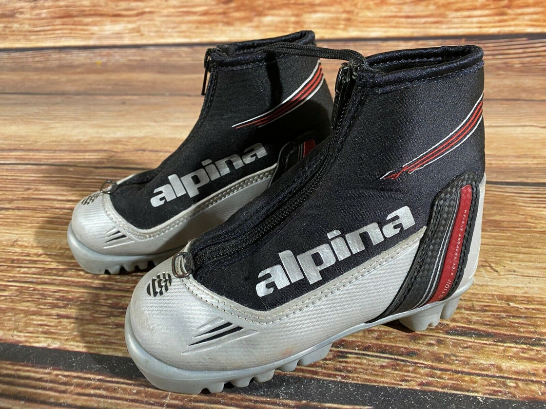 Alpina ST10j Kids Nordic Cross Country Ski Boots Size EU28 US10.5 for NNN A-280