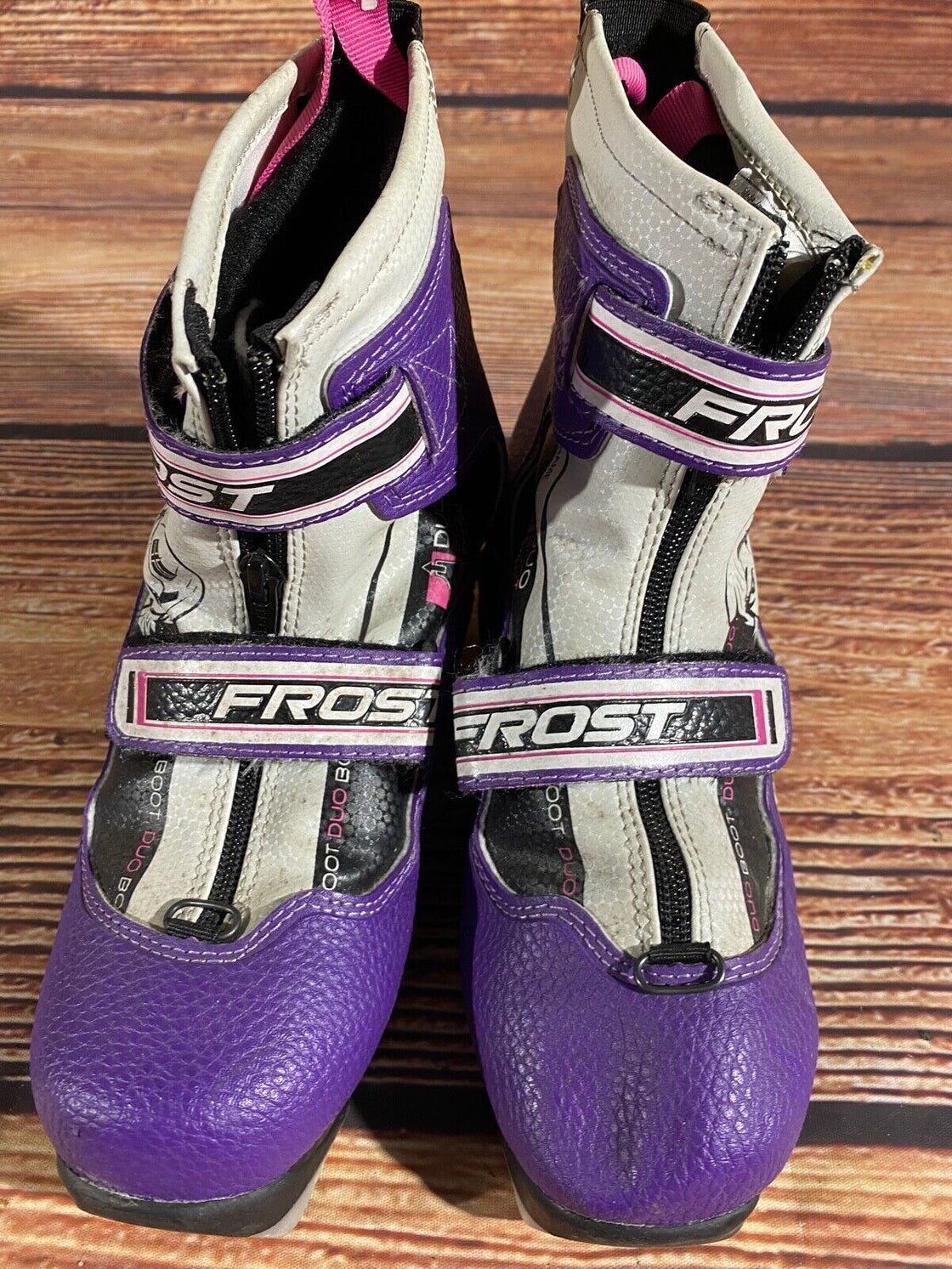 Alpina Frost Kids Nordic Cross Country Ski Boots Size EU35 US3.5 NNN A-1176