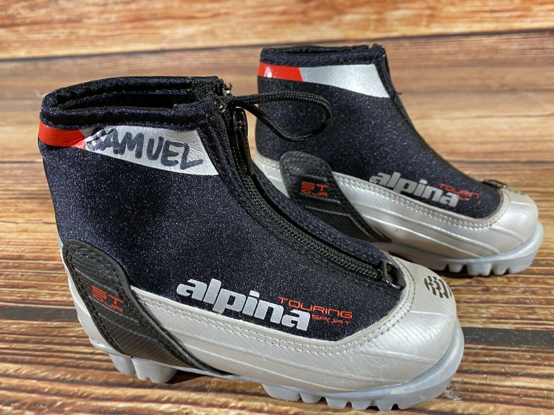 Alpina ST10jr Nordic Cross Country Ski Boots Kids Size EU26 US9 for NNN A-470