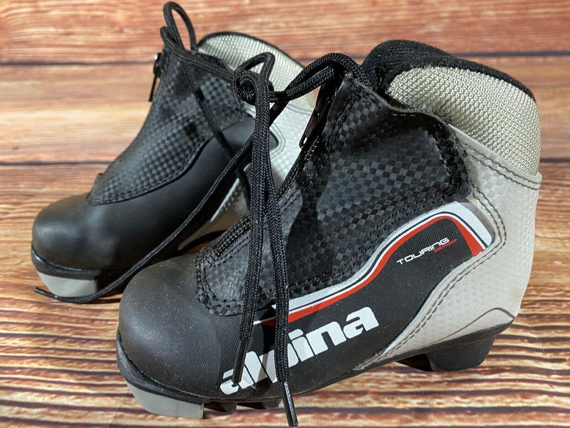 Alpina Touring Kids Nordic Cross Country Ski Boots Size EU25 US8.5 NNN A-1250