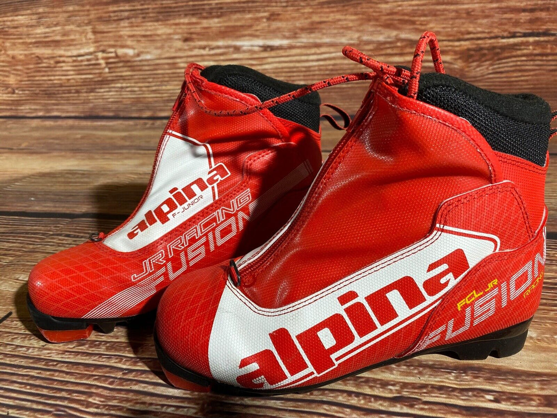 Alpina FCL jr Kids Nordic Cross Country Ski Boots Size EU35 US3.5 NNN A-1252