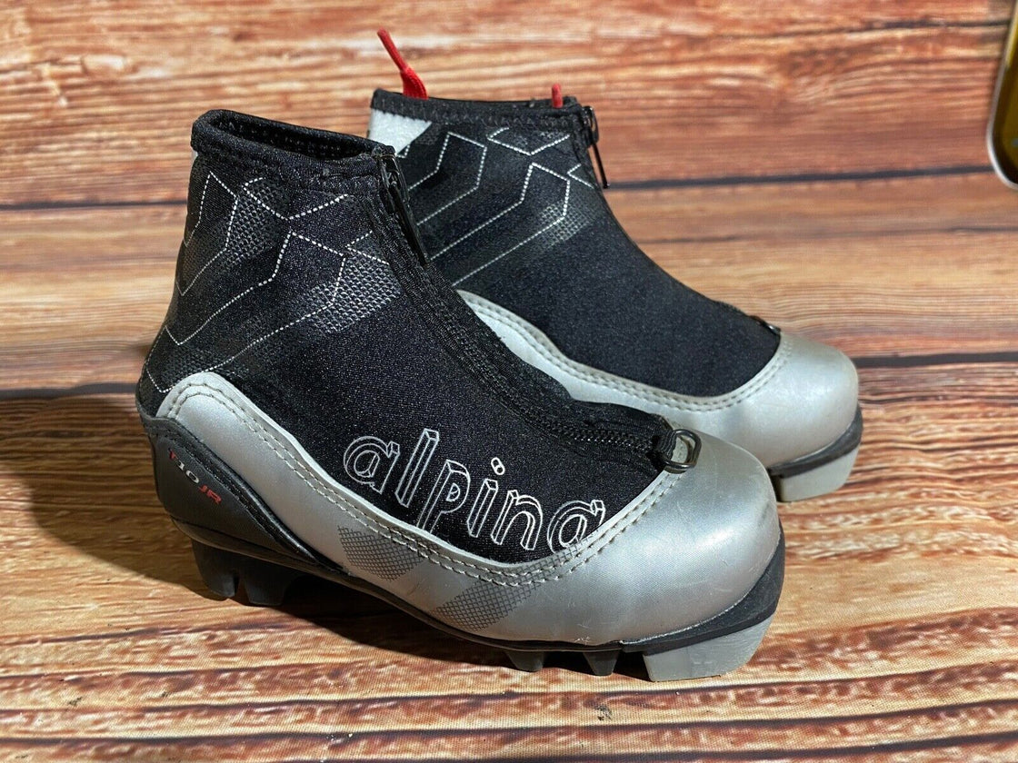 Alpina T10jr Kids Nordic Cross Country Ski Boots Size EU27 US9.5 NNN A-1215