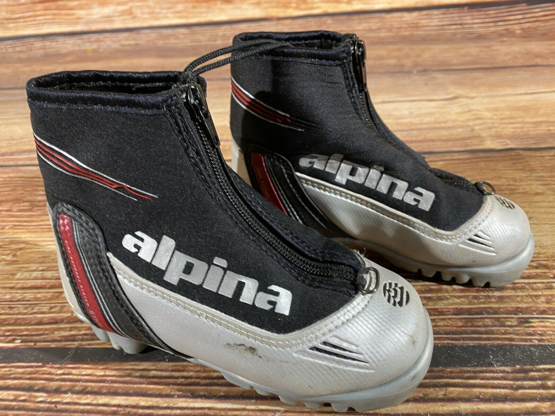 Alpina ST10j Kids Nordic Cross Country Ski Boots Size EU28 US10.5 for NNN A-280