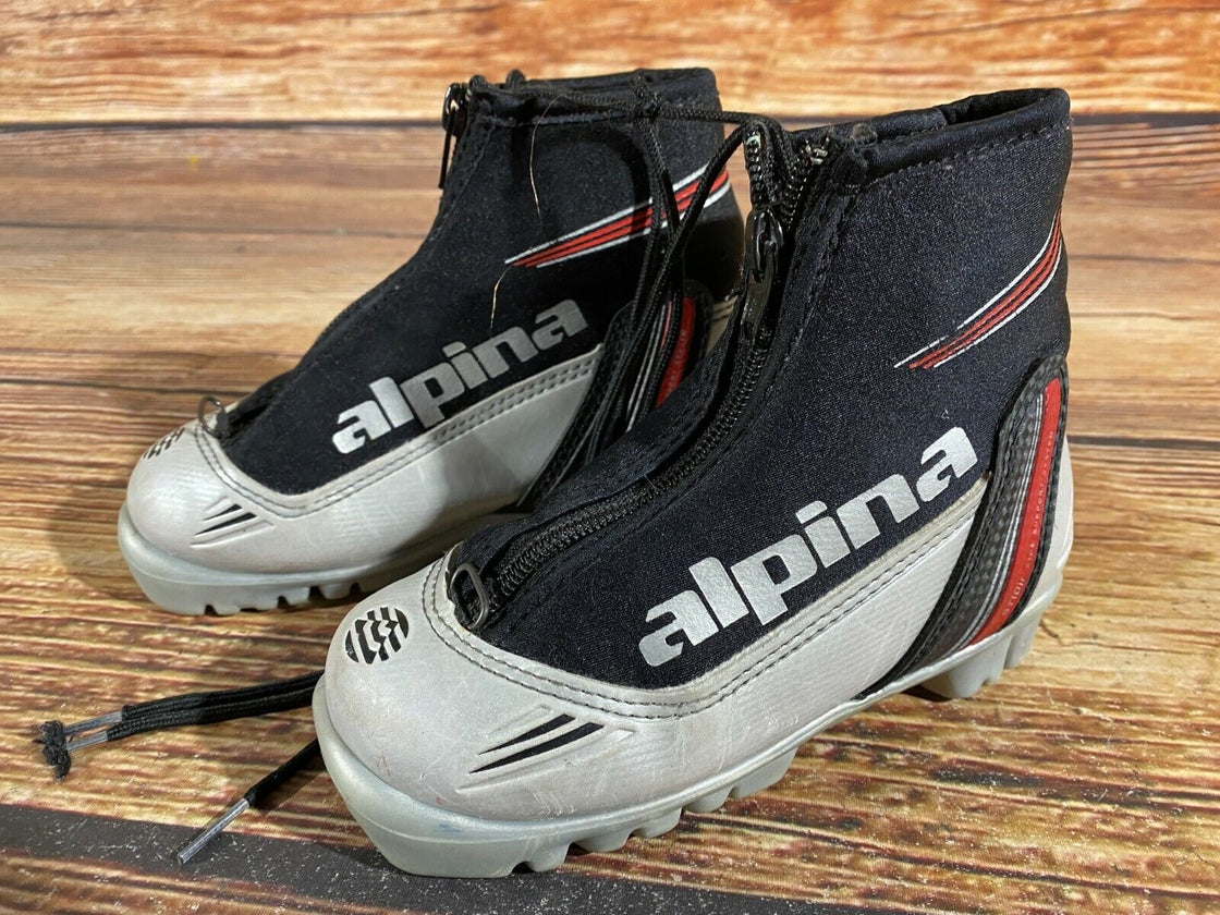 Alpina ST10j Kids Nordic Cross Country Ski Boots Size EU29 US11 for NNN A-282