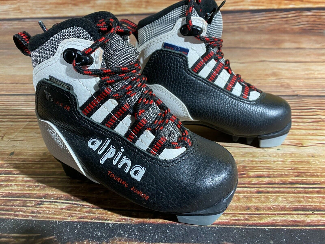 Alpina T5Plus Kids Nordic Cross Country Ski Boots Size EU25 US8.5 for NNN A-396