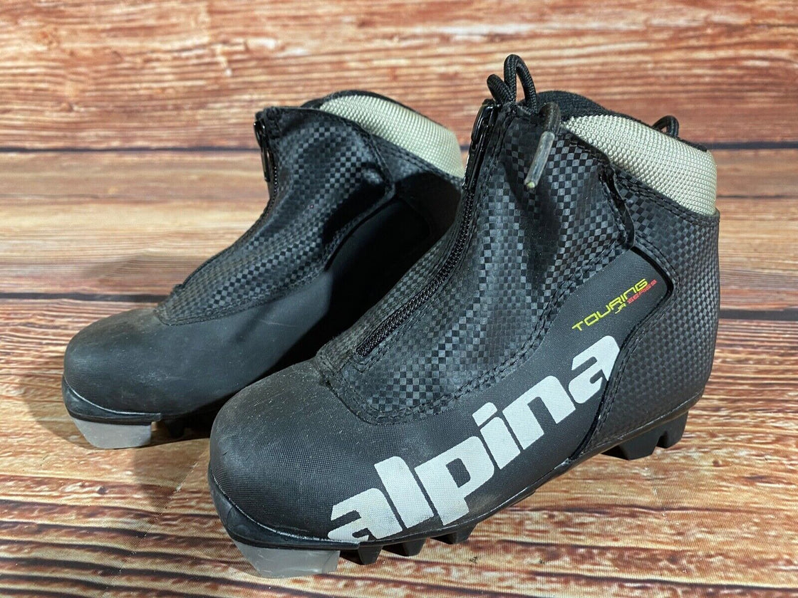 Alpina Touring Kids Nordic Cross Country Ski Boots Size EU31 US12.5 NNN A-1208