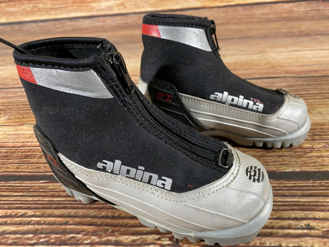 Alpina ST10jr Nordic Cross Country Ski Boots Kids Size EU27 US9.5 for NNN A-472