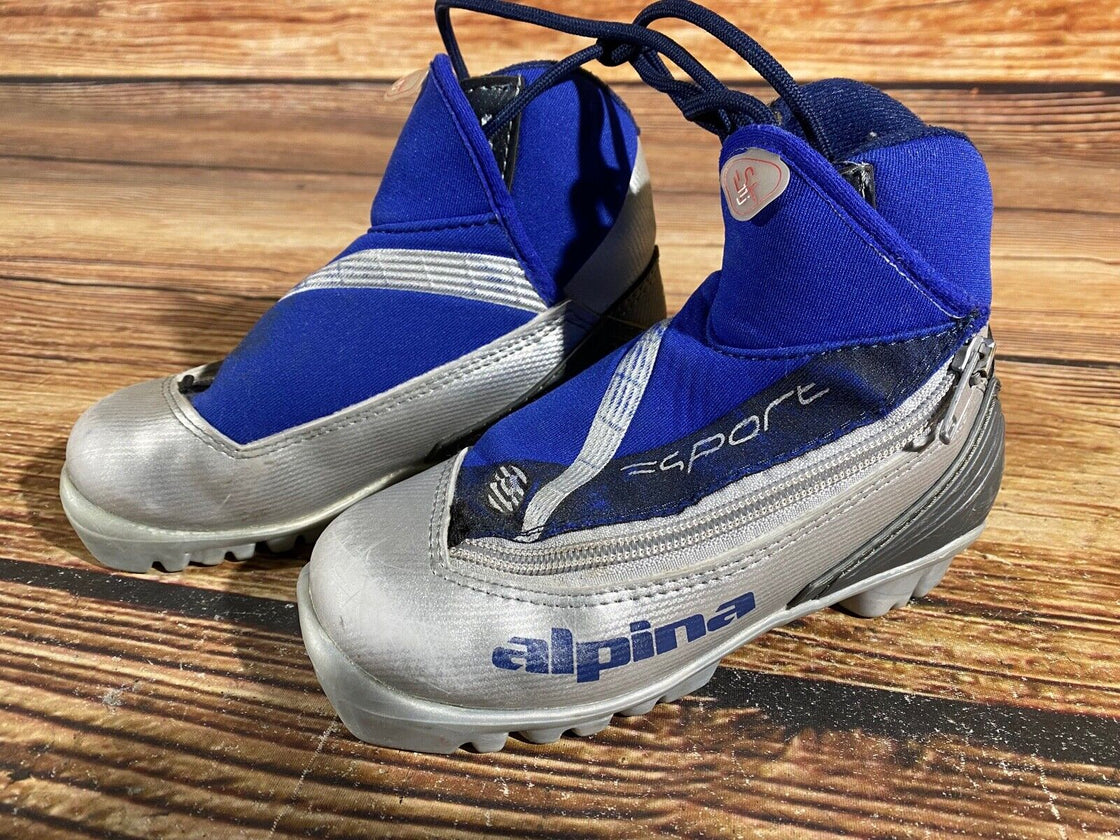 Alpina ST11j Kids Nordic Cross Country Ski Boots Size EU30 US12 NNN A-776