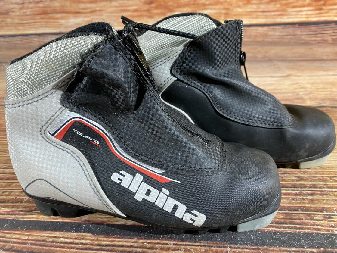 Alpina Touring Kids Nordic Cross Country Ski Boots Size EU31 US12.5 NNN A-410