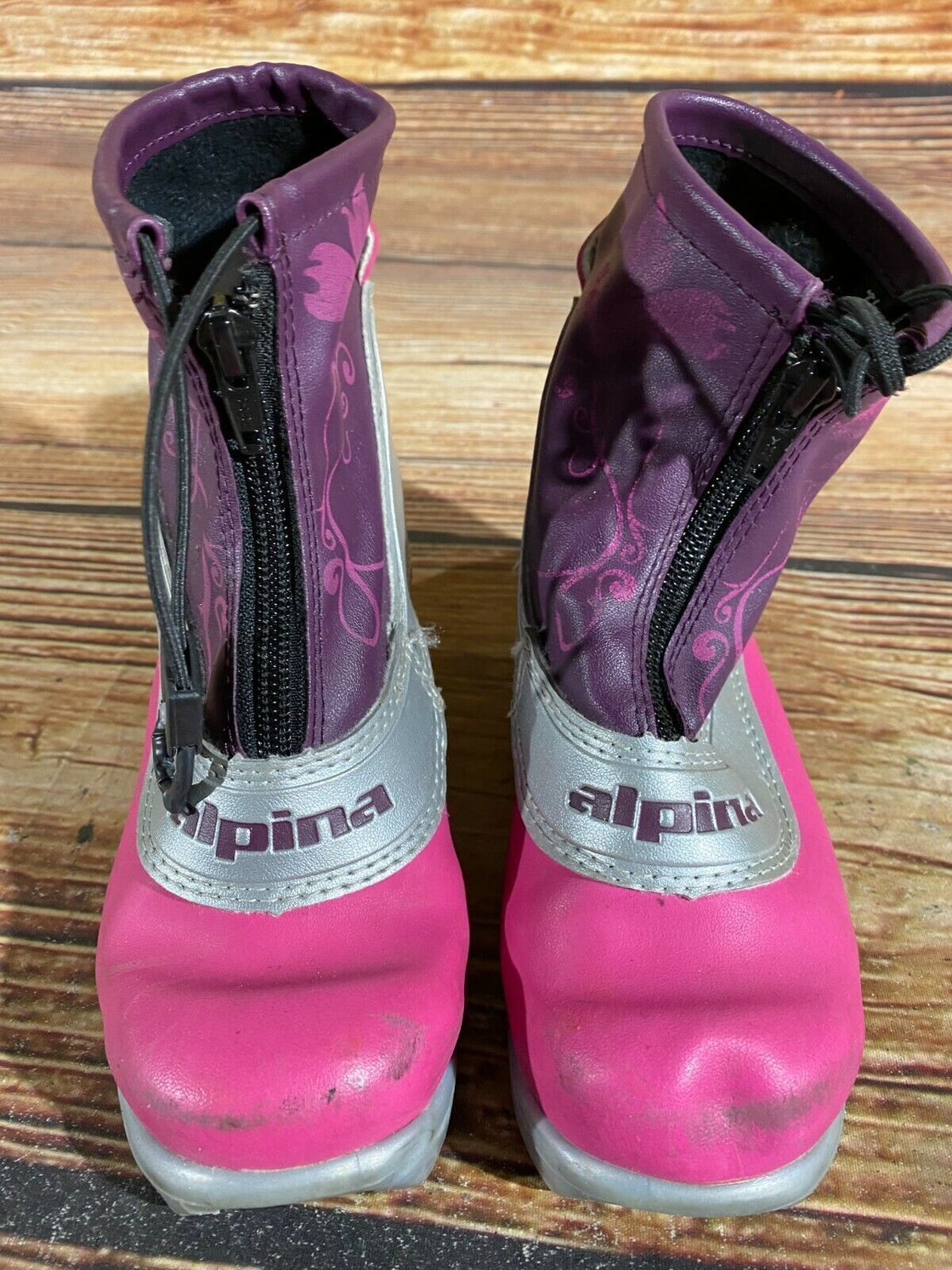 Alpina Frost Kids Nordic Cross Country Ski Boots Size EU31 US12.5 for NNN A-391