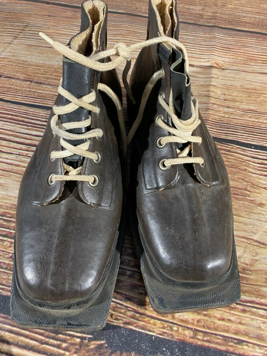VIKING Vintage Cross Country Ski Boots for Kandahar Old Cable Binding EU42 US8.5