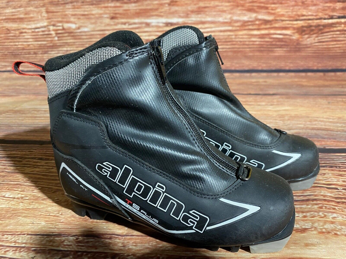 Alpina T5plus Kids Nordic Cross Country Ski Boots Size EU33 US2 NNN A-1155