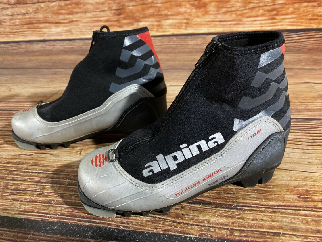 Alpina T10jr Kids Nordic Cross Country Ski Boots Size EU33 US2 NNN A-505