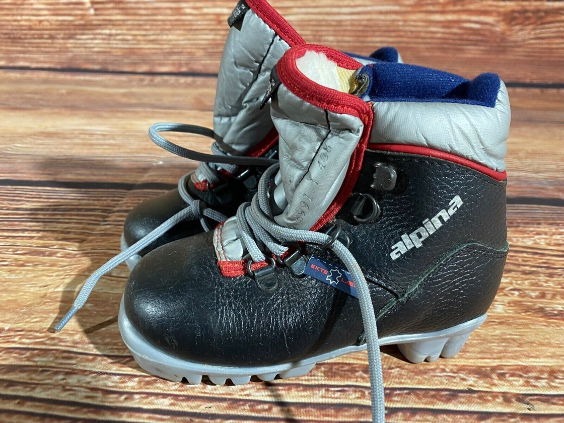 Alpina Kids Nordic Cross Country Ski Boots Size EU26 US9 NNN A-1301