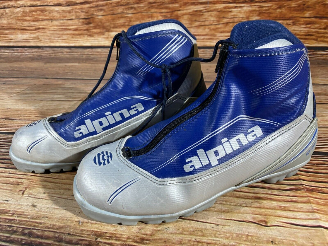 Alpina ST20 jr Nordic Cross Country Ski Boots Size EU40 US7.5 NNN bindings