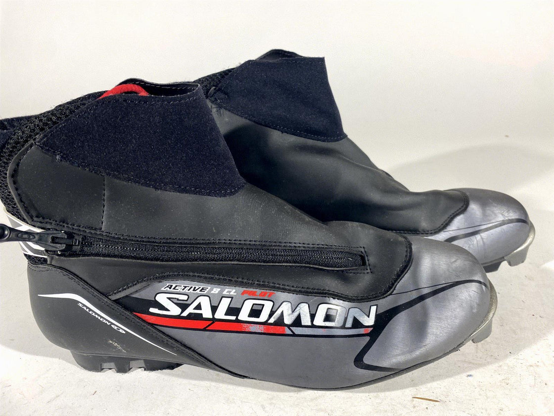 SALOMON Active 8 CL Nordic Cross Country Ski Boots Size EU46 US11.5 SNS Pilot