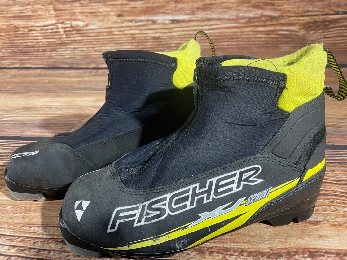 Fischer XJ Sprint Kids Nordic Cross Country Ski Boots Size EU36 US4.5 NNN F-431