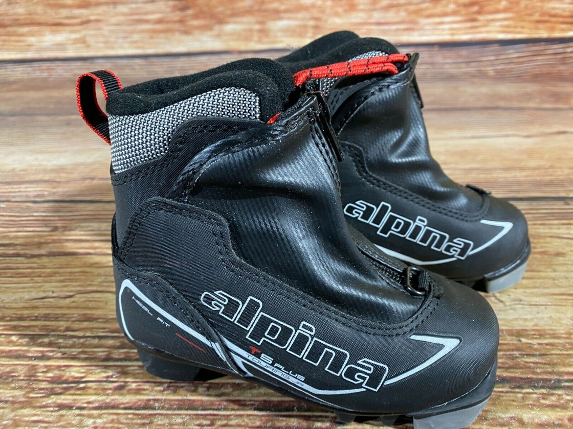 Alpina T5 Plus Kids Nordic Cross Country Ski Boots Size EU25 US8.5 for NNN A-119