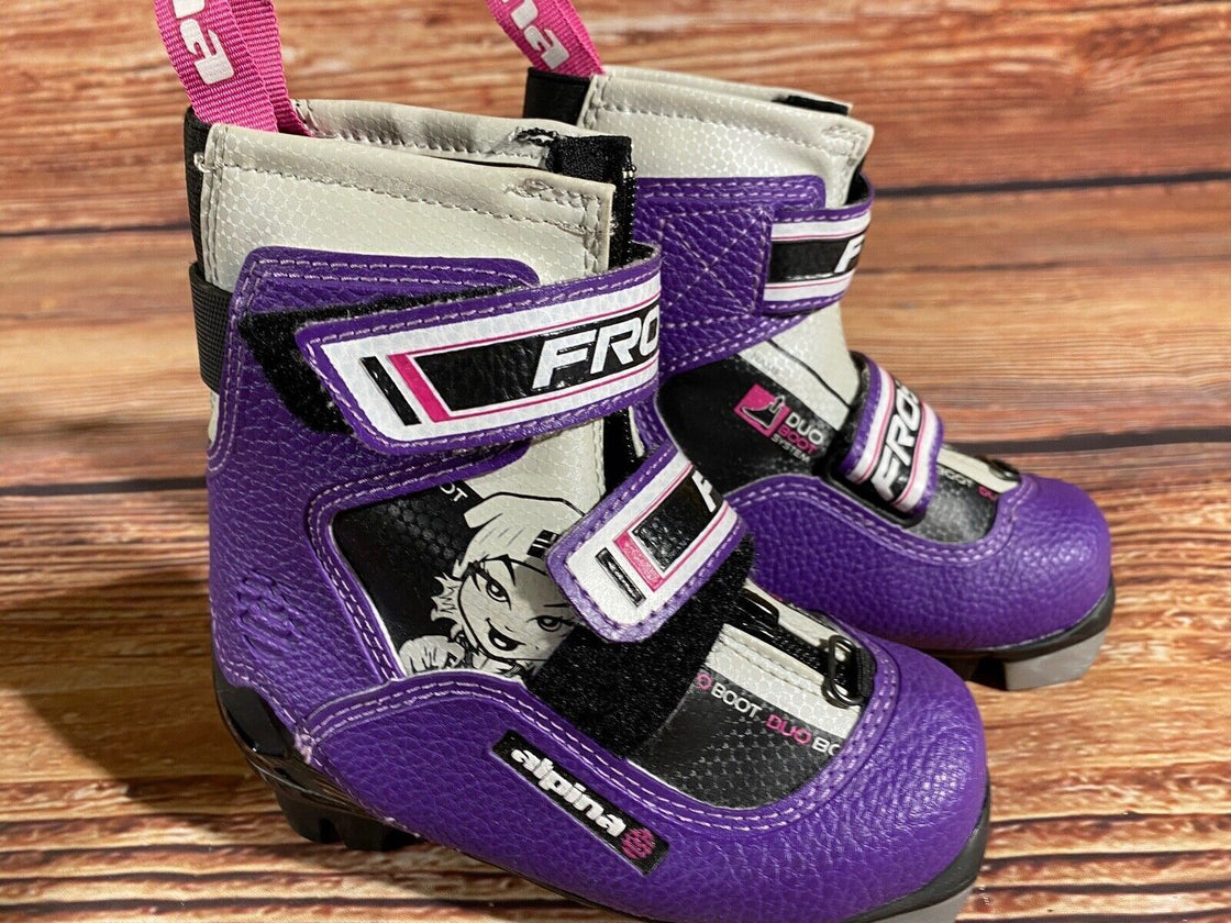 Alpina FrostNordic Cross Country Ski Boots Kids Size EU32 US1.5 NNN A-1051