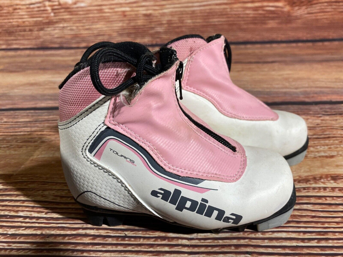 Alpina Touring Kids Nordic Cross Country Ski Boots Size EU27 US9.5 NNN A-1318