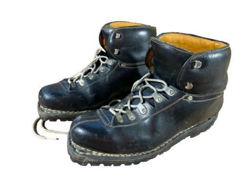 BREVETTATA Vintage Alpine Ski Boots EU42 US9 Mondo 265 Leather Cable KL161