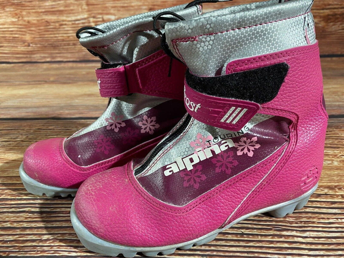 Alpina Frost Kids Nordic Cross Country Ski Boots Size EU34 US3 NNN A-1272