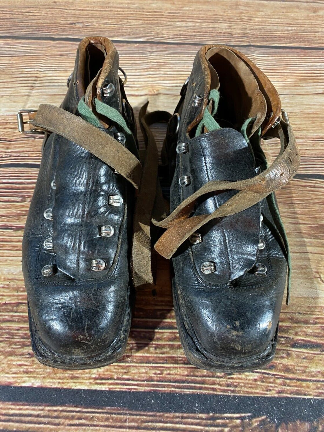 Handcrafted Vintage Leather Alpine Ski Boots US8.5 UK7.5 Mondo 260 KL113