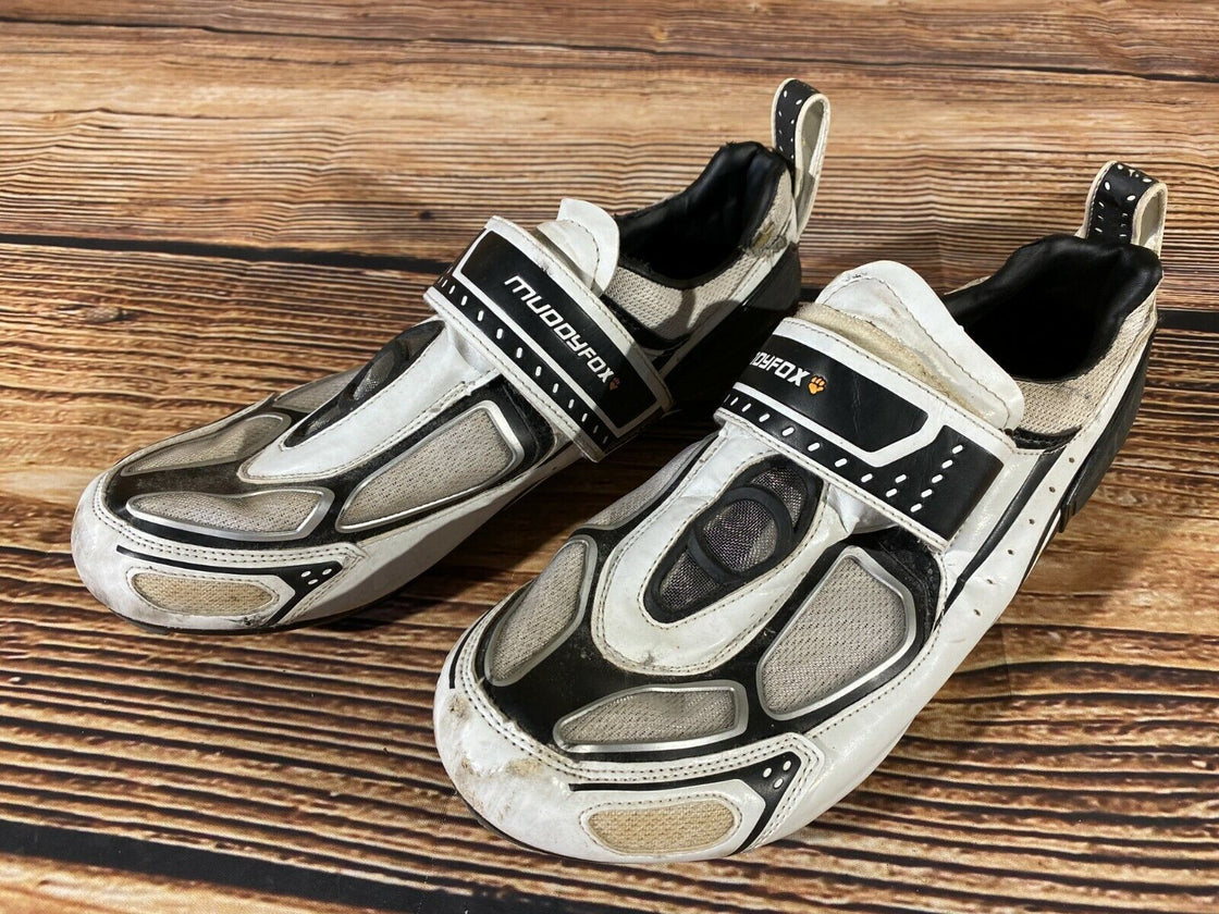 MUDDY Fox Triathlon Shoes Road Cycling Shoes Biking Size EU44, US10.5, Mondo 280